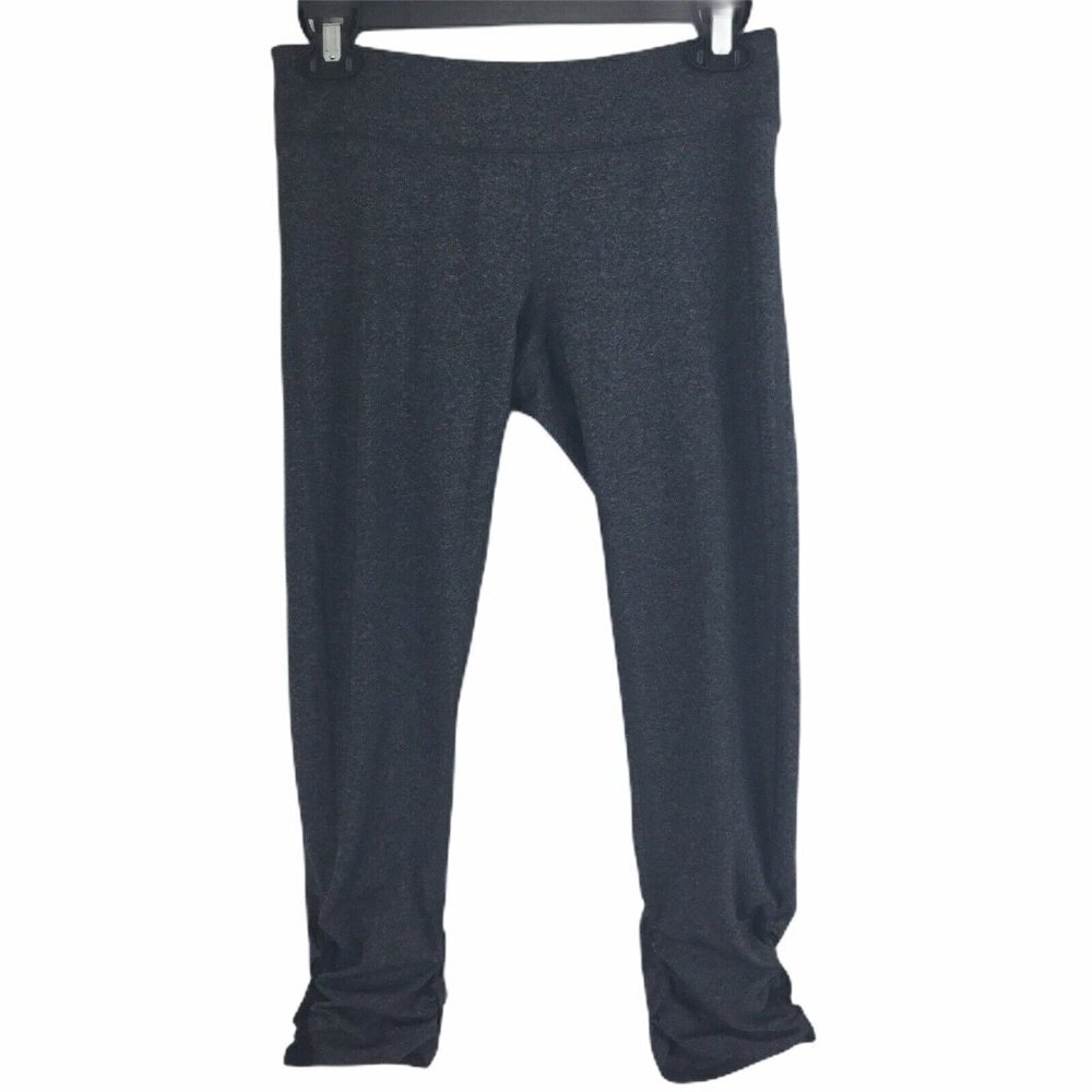 Lucy Powermax Leggings Ruched Charcoal Gray Capri